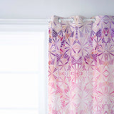 Pink Geometric Umbrella Blackout Window Curtains - LeobonZone
