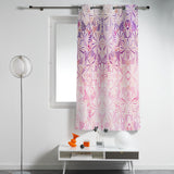 Pink Geometric Umbrella Blackout Window Curtains - LeobonZone