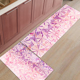 Pink Geometric Umbrella Right Angle Felt Doormat Two piece set - LeobonZone