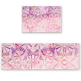 Pink Geometric Umbrella Right Angle Felt Doormat Two piece set - LeobonZone