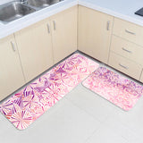 Pink Geometric Umbrella Circular Angle Felt Carpets Two piece set - LeobonZone