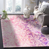 Pink Geometric Umbrella Right Angle Felt Rugs - LeobonZone