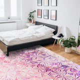 Pink Geometric Umbrella Right Angle Felt Rugs - LeobonZone