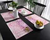 Pink Geometric Umbrella Personalized Table Placemats - LeobonZone