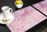 Pink Geometric Umbrella Personalized Table Placemats - LeobonZone