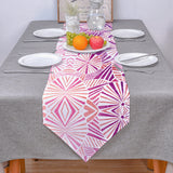 Pink Geometric Umbrella Table Runner Place Mats - LeobonZone