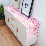 Pink Geometric Umbrella Table Runner Place Mats - LeobonZone
