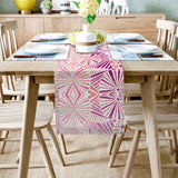 Pink Geometric Umbrella Table Runner Place Mats - LeobonZone
