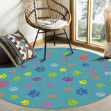 Lovely Feet Circular Felt Rugs - LeobonZone