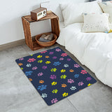 Blue Lovely Feet Leather Mat Soft Non-Slip Waterproof  Doormat - LeobonZone