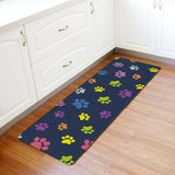 Blue Lovely Feet Leather Mat Soft Non-Slip Waterproof  Doormat - LeobonZone
