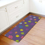 Purple Lovely Feet Leather Mat Soft Non-Slip Waterproof  Doormat - LeobonZone