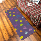 Purple Lovely Feet Leather Mat Soft Non-Slip Waterproof  Doormat - LeobonZone
