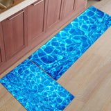 Water Ripple Right Angle Felt Doormat Two piece set - LeobonZone