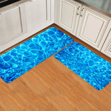 Water Ripple Circular Angle Felt Carpets Two piece set