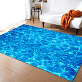 Water Ripple Right Angle Felt Rugs - LeobonZone