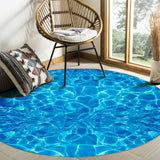 Water Ripple Circular Felt Rugs - LeobonZone