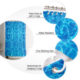 Water Ripple Waterproof Durable Shower Curtain - LeobonZone