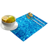 Blue Water Ripple Personalized Table Placemats