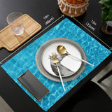 Water Ripple Personalized Table Placemats - LeobonZone