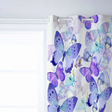 Hand Painted Butterfly Grommet window curtains - LeobonZone
