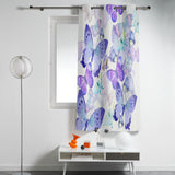 Hand Painted Butterfly Grommet window curtains - LeobonZone