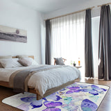Hand painted Butterfly Sponge Rillet Rubber Rugs - LeobonZone
