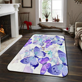 Hand painted Butterfly Sponge Rillet Rubber Rugs - LeobonZone