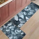 Hand painted Butterfly Right Angle Felt Doormat Two piece set - LeobonZone