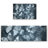 Hand painted Butterfly Right Angle Felt Doormat Two piece set - LeobonZone