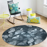 Hand painted Butterfly Circular Felt Rugs - LeobonZone