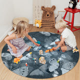 Hand painted Butterfly Circular Felt Rugs - LeobonZone