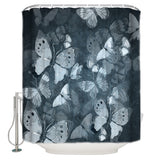Hand painted Butterfly Waterproof Durable Shower Curtain - LeobonZone
