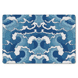 Japanese water wave Leather Mat Soft Non-Slip Waterproof  Doormat - LeobonZone