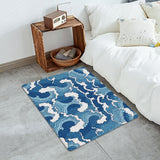 Japanese water wave Leather Mat Soft Non-Slip Waterproof  Doormat - LeobonZone