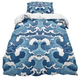 Japanese water wave comforter sets pillowcase - LeobonZone