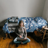 Japanese water wave comforter sets pillowcase - LeobonZone