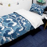 Japanese water wave comforter sets pillowcase - LeobonZone