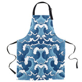 Japanese water wave Personalized Canvas Apron