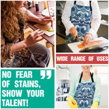 Japanese water wave Personalized Canvas Apron - LeobonZone