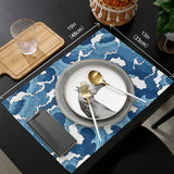 Japanese water wave Personalized Table Placemats - LeobonZone