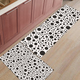 White dots Right Angle Felt Doormat Two piece set - LeobonZone