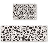 White dots Right Angle Felt Doormat Two piece set - LeobonZone