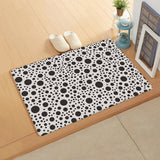 White dots Leather Doormat