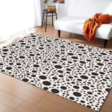 White dots Right Angle Felt Rugs