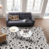 White dots Right Angle Felt Rugs - LeobonZone