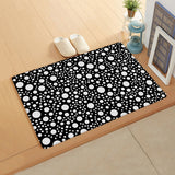 Black dots Leather Doormat