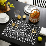 Black dots Personalized Table Placemats - LeobonZone