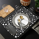 Black dots Personalized Table Placemats - LeobonZone