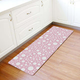 Pink Dots Leather Mat Soft Non-Slip Waterproof  Doormat - LeobonZone